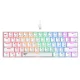 Gamer billentyűzet - USB-C, RGB világítás - Fehér - Havit KB903L