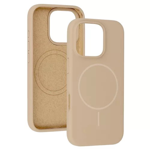 MagSafe Slim Szilikon tok iPhone 14 Pro - Barna