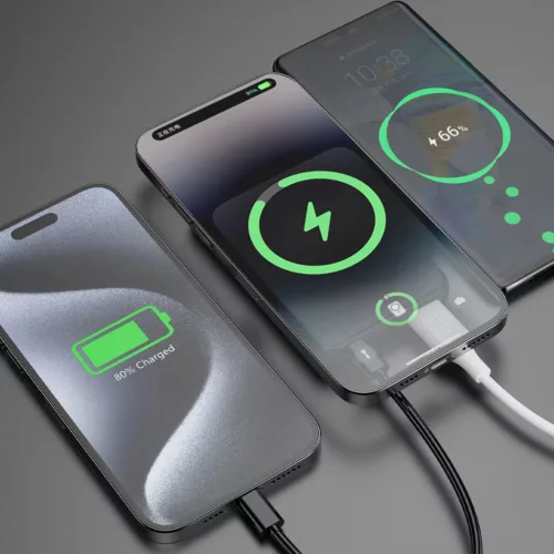 Dudao K14S+ USB-C / MagSafe vezeték nélküli powerbank 20W 10000mAh állvánnyal - fehér