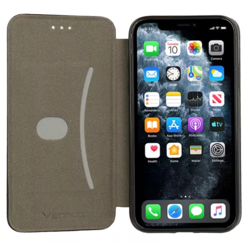 Vennus Kinyitható Kártyatartós tok iPhone 13 - Fekete