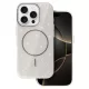 MagSafe Slim Csillogós tok iPhone 15 - Ezüst