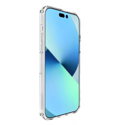 Nillkin Nature Pro szilikon ütésálló átlátszó-fehér tok - iPhone 15 Pro