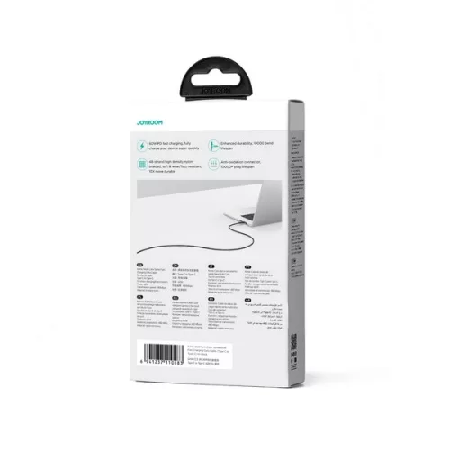 Joyroom Multi-Color S-A34 USB-C / USB-C Kábel 60W 1m - Fekete