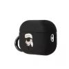 Karl Lagerfeld Fehér Szilikon 3D Karl fejes Airpods 4 tok
