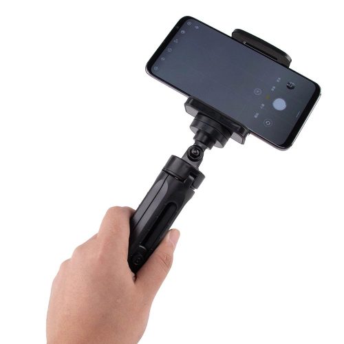 Mini tripod szelfibot tartó telefonhoz, kamerához, GoPro-hoz, 16–21 cm, fekete