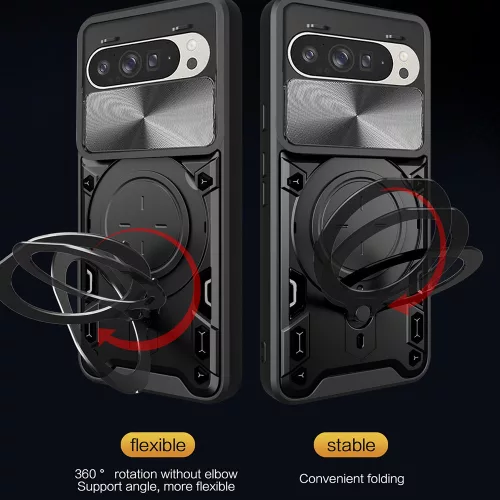 Google Pixel 10 / 10 Pro, Kameravédős, MagSafe kompatibilis, Ütésálló tok, Techsuit - CamGuard Pro - Lila
