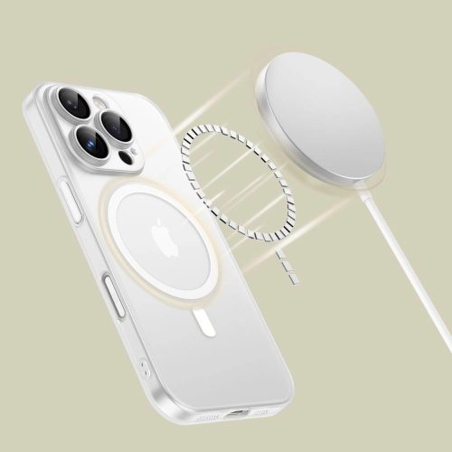 Tech-Protect MagSlim Matt Fehér MagSafe tok - iPhone 16 Pro