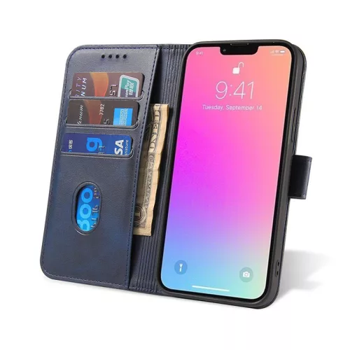 Eco Bőr kinyitható sötétkék tok (Xiaomi Mi 11)