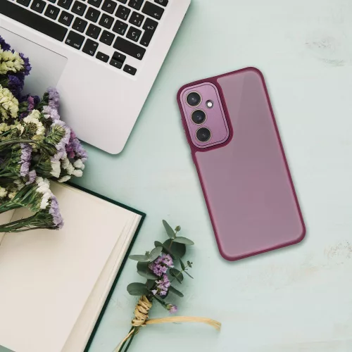 VARIETE Átlátszó matt tok SAMSUNG S25 - Lila