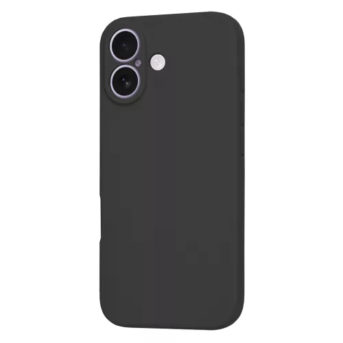 iPhone 17, Puha tapintású MagSafe szilikon tok, mikroszálas béléssel, Techsuit - SoftFlex - Fekete