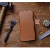 Xiaomi Redmi 14C, Kinyitható kártyatartós tok, valódi bőrből - Barna - SMART PRO
