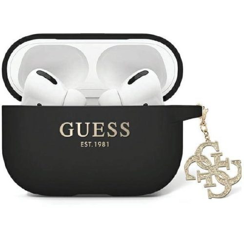 Guess Charm-os Fekete Szilikon Tok AirPods Pro 2