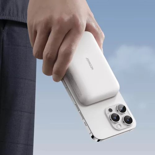 Joyroom JR-W020 20W MagSafe Powerbank 10000 mAh + 0,25m USB-A - USB-C kábel  - Fehér