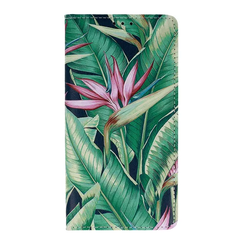 Virág mintás kinyitható tok design 2 kék virággal - Samsung Galaxy A32 4G