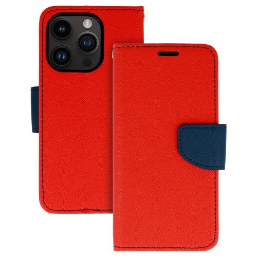 Fancy Case Kinyitható Piros/Sötétkék tok (Samsung A24 4G)