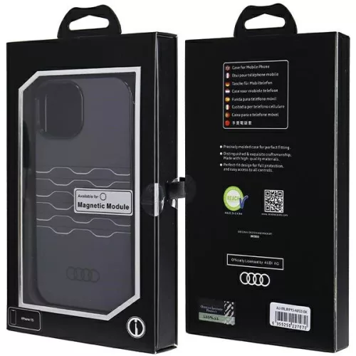 Audi IML Magsafe fekete tok (iPhone 15)