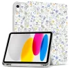 iPad 10.9" (2022, 10. gen.) / 11" (2025, 11. gen.), Kinyitható mágneses tok Apple Pen tárolóval - Virágmintás - Tech-Protect SC Pen 