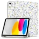 iPad 10.9" (2022, 10. gen.) / 11" (2025, 11. gen.), Kinyitható mágneses tok Apple Pen tárolóval - Virágmintás - Tech-Protect SC Pen 
