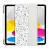 iPad 10.9" (2022, 10. gen.) / 11" (2025, 11. gen.), Kinyitható mágneses tok Apple Pen tárolóval - Virágmintás - Tech-Protect SC Pen 