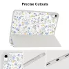 iPad 10.9" (2022, 10. gen.) / 11" (2025, 11. gen.), Kinyitható mágneses tok Apple Pen tárolóval - Virágmintás - Tech-Protect SC Pen 