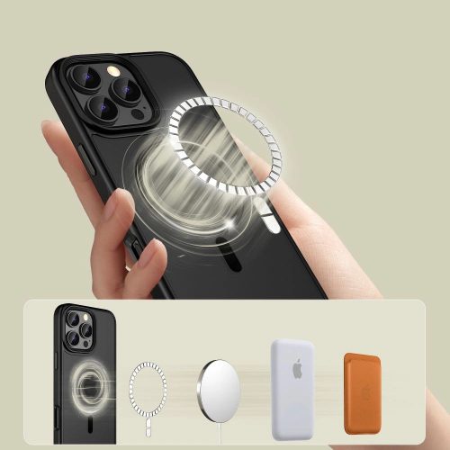 Tech-Protect MagMat MagSafe matt fekete tok iPhone 16 Pro