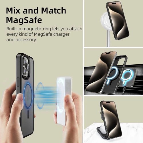 Tech-Protect MagMat MagSafe matt fekete tok iPhone 16 Pro