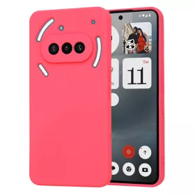   Nothing Phone 3a, Puha tapintású MagSafe szilikon tok, mikroszálas béléssel, Techsuit - SoftFlex - Pink