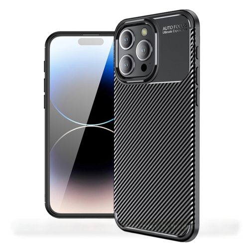 Techsuit - CarbonFiber - iPhone 17 - Fekete