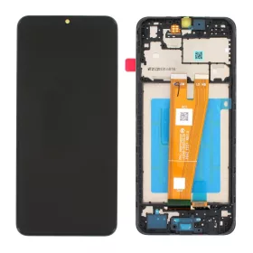   Gyári OEM LCD kijelző kerettel - Fekete - Samsung Galaxy A04 2022 - SM-A045