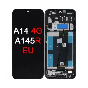   Gyári OEM LCD kijelző kerettel - Fekete - Samsung Galaxy A14 4G 2023 - SM-A145P/A145R