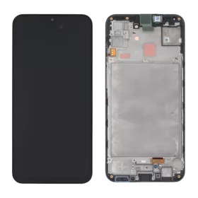   Gyári OEM LCD kijelző kerettel - Fekete - Samsung Galaxy A15 4G / A15 5G 2023 - SM-A155/A156