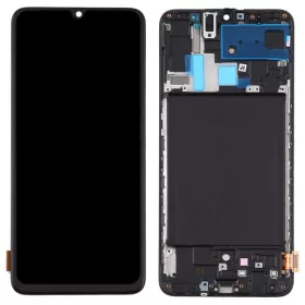   Gyári OEM LCD kijelző - Fekete - Samsung Galaxy A70 2019 - SM-A705