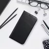 Xiaomi Redmi Note 12 5G, Mágneses Kinyitható ECO bőr tok belső kártyatartó zsebbel - Fekete - Smart magneto 