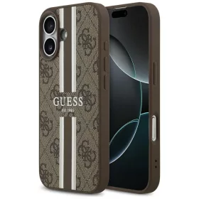  iPhone 17, Guess Hardcase 4G Printed Stripes MagSafe tok - Barna