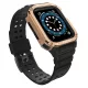 Védőtokos Szíj Apple Watch 42/44/45 mm - Fekete/Rose gold