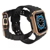 Védőtokos Szíj Apple Watch 42/44/45 mm - Fekete/Rose gold