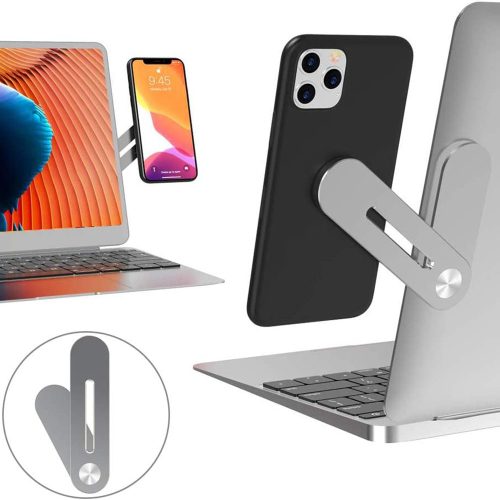 Techsuit Asztali tartó Laptop/Monitor tartóval, összecsukható – Ezüst