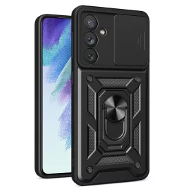   Modern Ütésálló Telefontok Állvánnyal és Kamera Védelemmel Nothing Phone 3a Pro 5G - Fekete