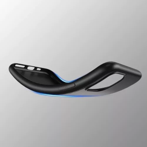 Szilikon fekete tok (Samsung Galaxy A51)