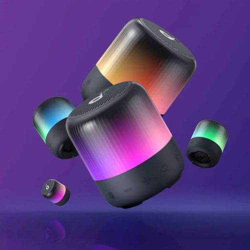 Anker - Vezeték nélküli hangszóró SoundCore Glow Mini - 360° hangzás, 8W, IP67 - Kék