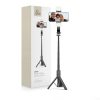 Tech-Protect Bluetooth-os fekete selfie tripod LED lámpával (akár 105 cm)