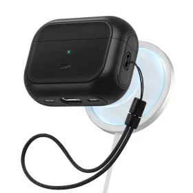  ESR Orbit fekete szilikon tok Magsafe kompatibilis felfűzővel Airpods Pro 1/2