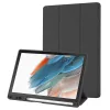 Samsung Galaxy Tab A8 10.5 (2021), Kinyitható tablet tok állítható állvánnyal és ceruzatartóval - Fekete - Techsuit - Flex Trifold