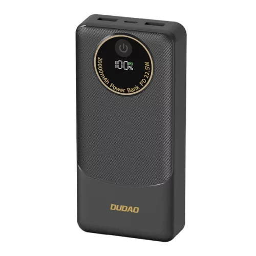 Dudao K12Pro Powerbank 22.5W PD 20000mAh USB-A / USB-C - Fekete