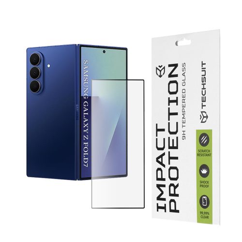 Techsuit - 111D Full Cover / Full Glue Üvegfólia (Előlapi kijelzőre) -  Samsung Galaxy Z Fold 7 - Fekete