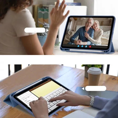 Tech-Protect iPad tok Pencil tartóval - Rózsaszín - iPad 10.9" 2022
