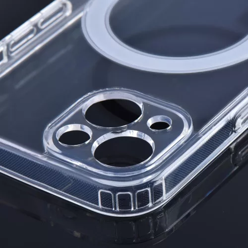 iPhone 12 Pro Max, Átlátszó MagSafe kompatibilis, Ütésálló tok kameravédelemmel