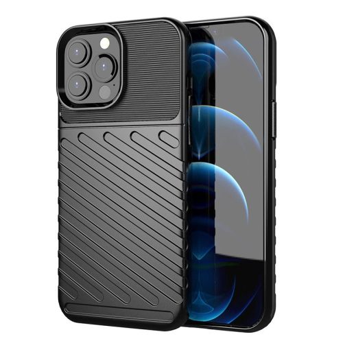 Ütésálló Thunder fekete tok (iPhone 13 Pro Max)