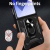 Modern Ütésálló Telefontok Állvánnyal és Kamera Védelemmel Samsung Galaxy Z Flip 7 - Fekete