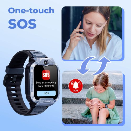 Mibro Kids Watch Z5 Gyerek Okosóra, 4G, GPS, SOS funkcióval - Rózsaszín